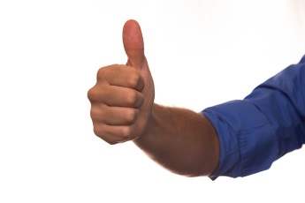 hand with thumb up